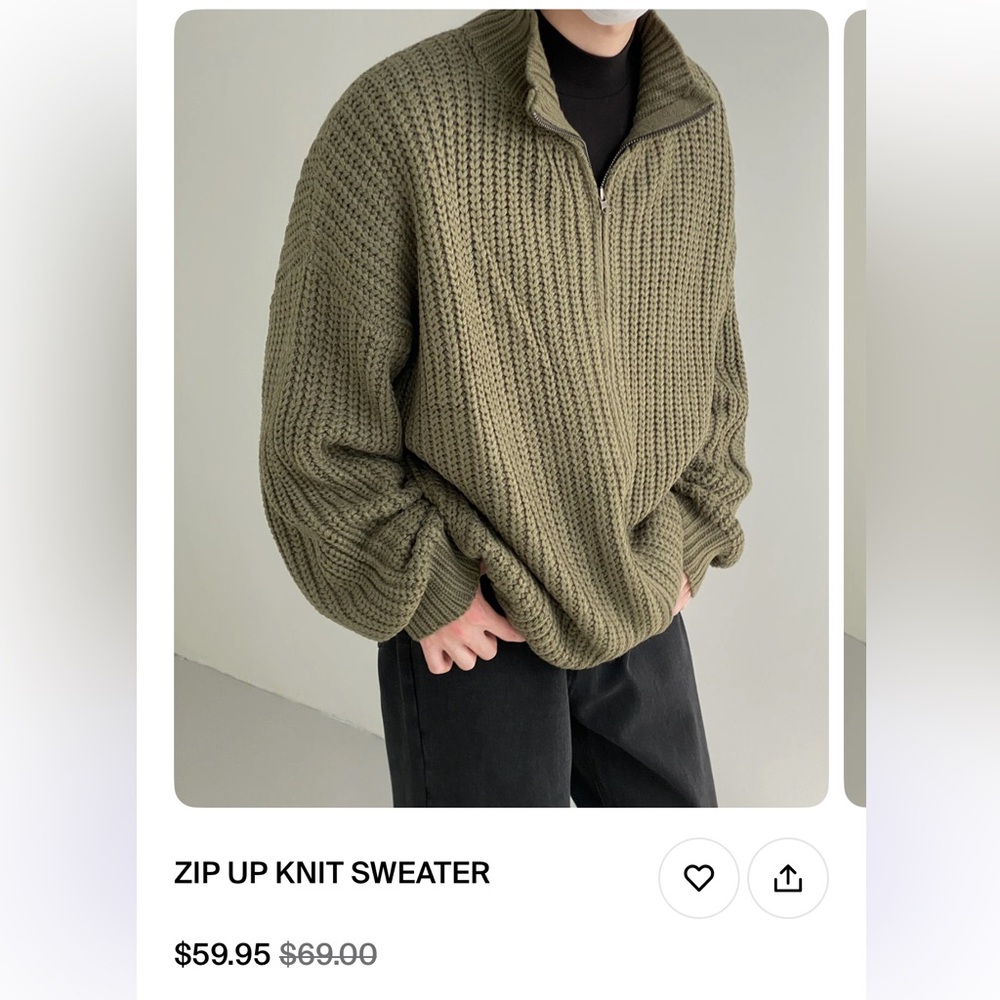green knotwear sweater
